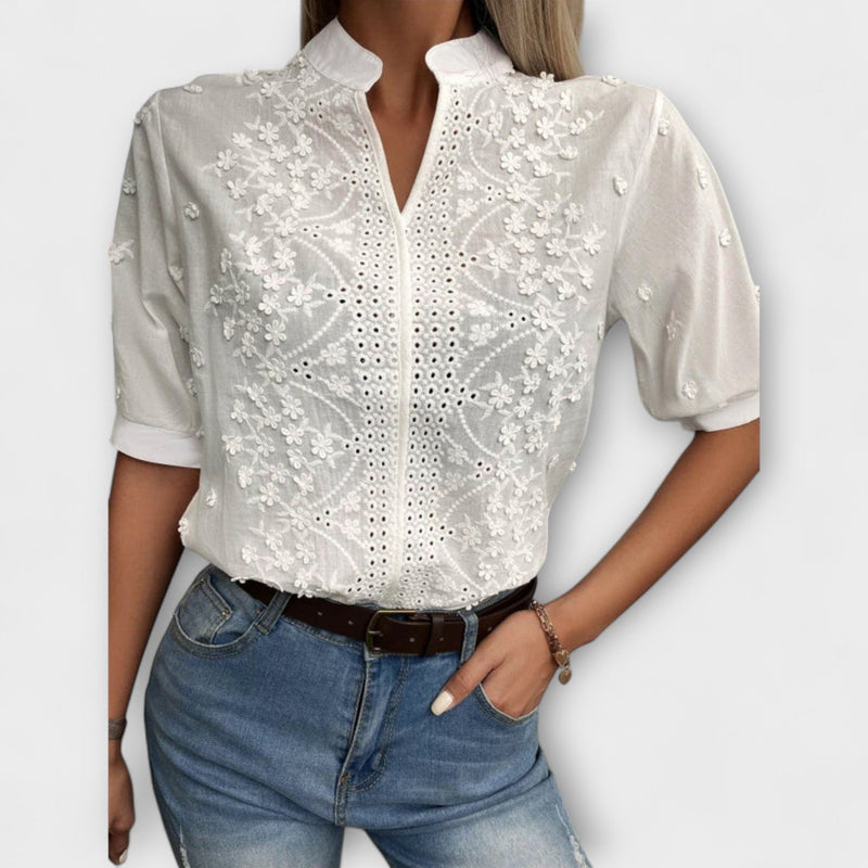 Élise - Blusa Mila con squisito ricamo