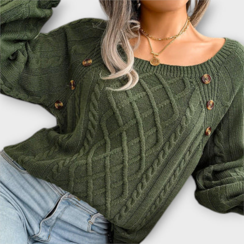 Malia - Maglione a maglia con bottoni