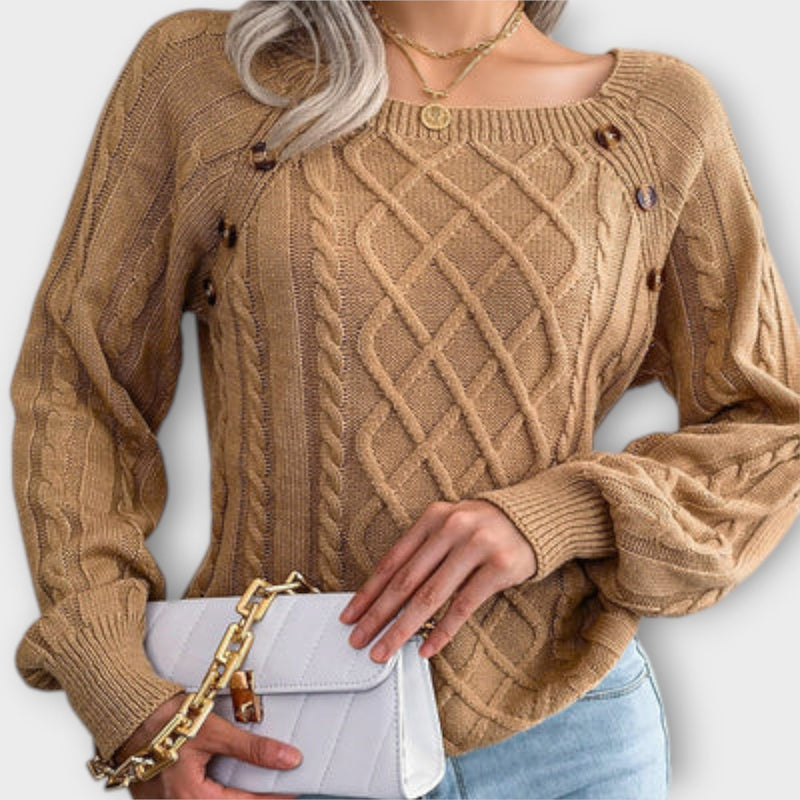 Malia - Maglione a maglia con bottoni