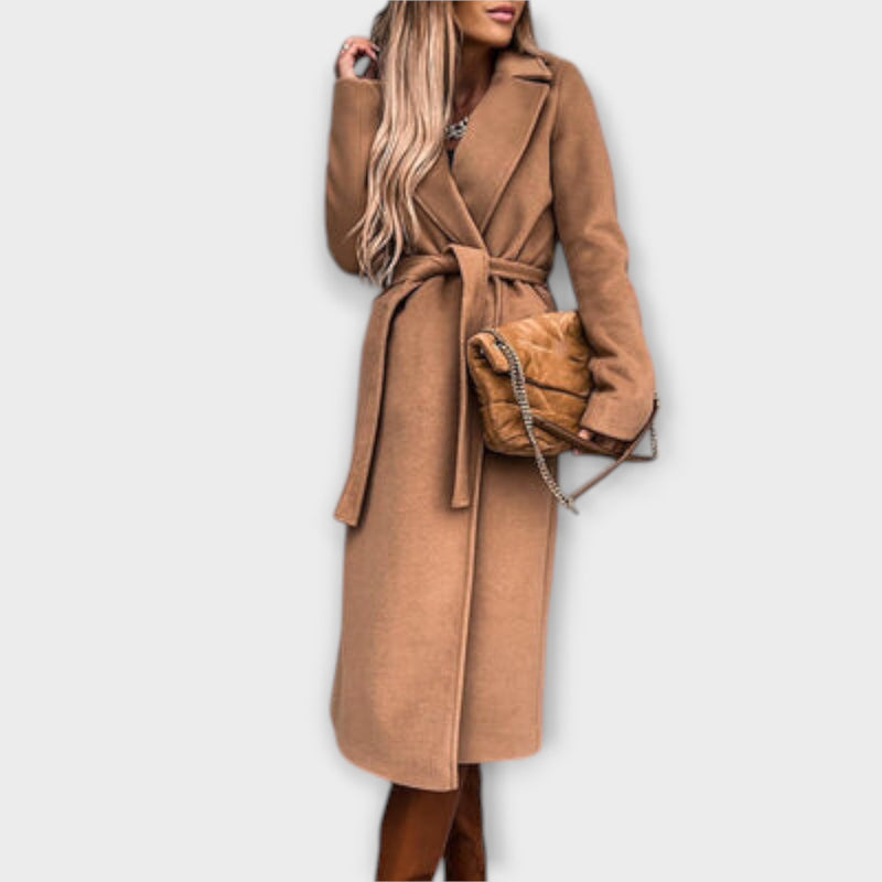 Eliza - Cappotto lungo elegante con cintura