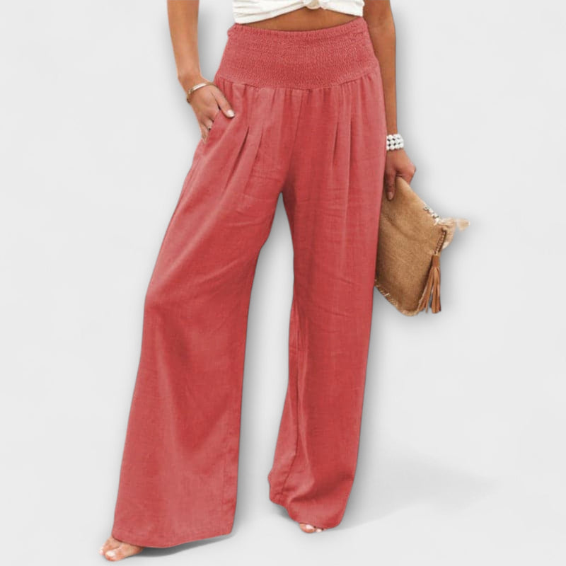 Thearya - Pantaloni larghi e casual in lino