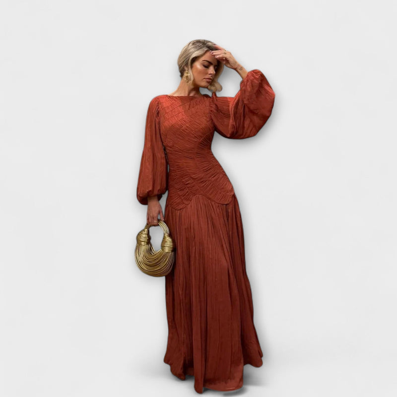 Elegante Vestito Lungo con Pieghe