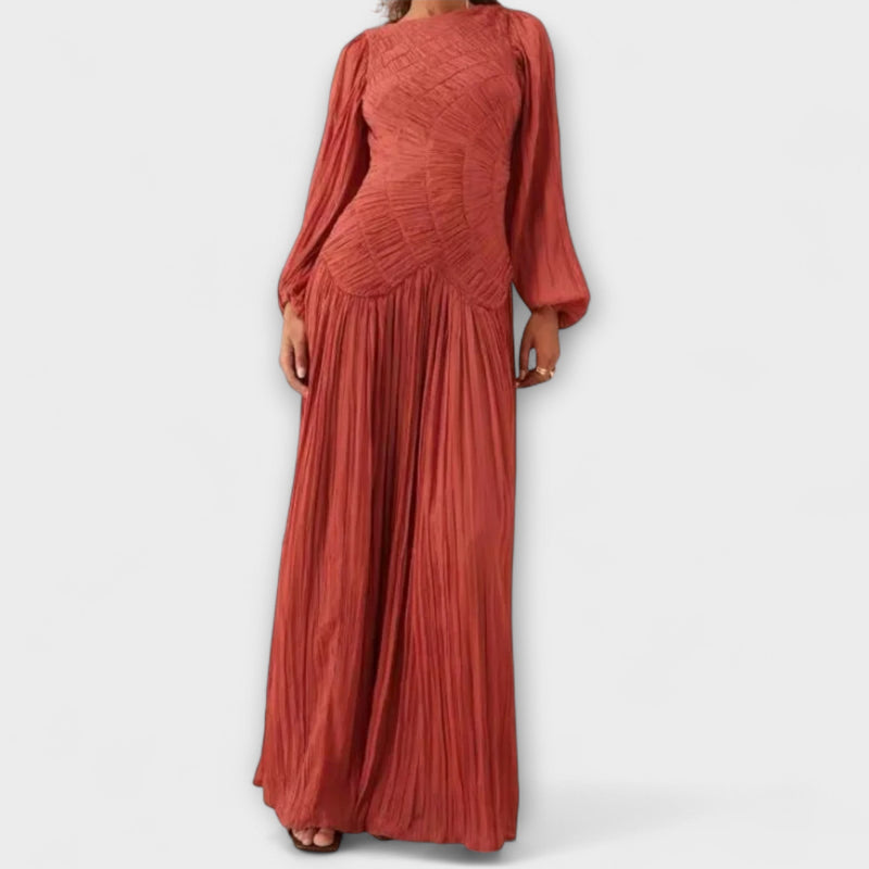 Elegante Vestito Lungo con Pieghe