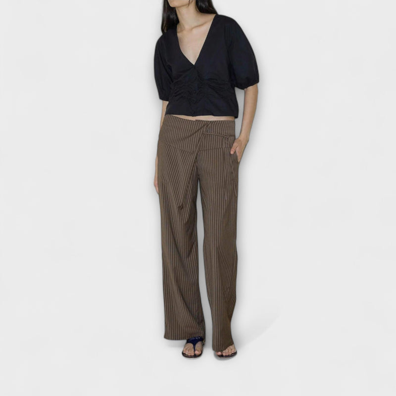 Julia - Pantaloni Rayati Pieghevoli