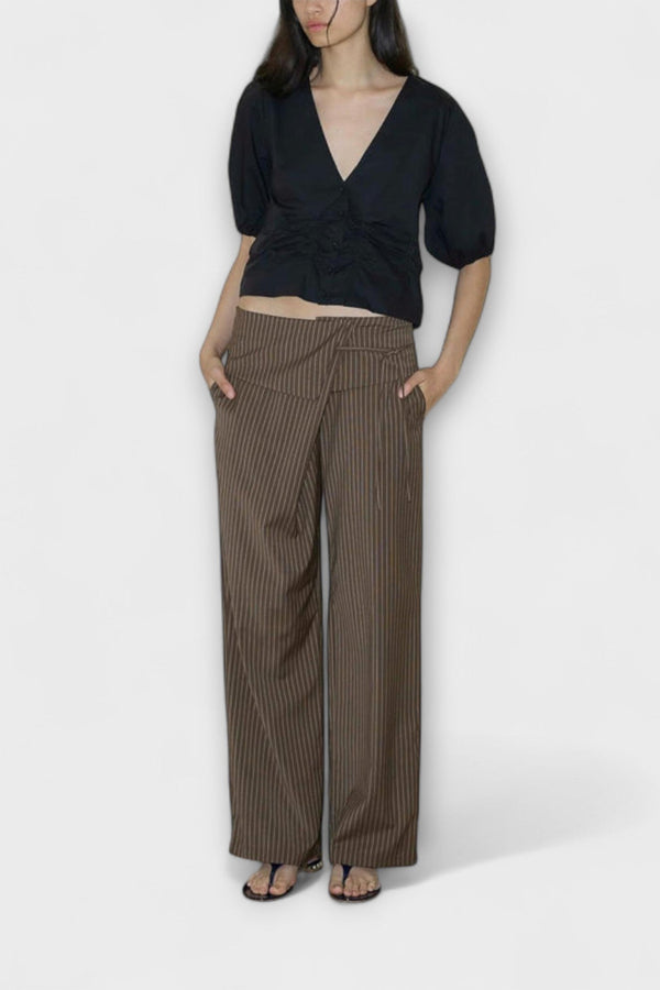 Julia - Pantaloni Rayati Pieghevoli