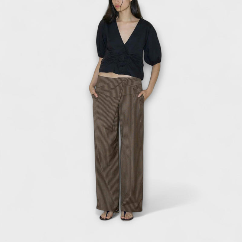 Julia - Pantaloni Rayati Pieghevoli