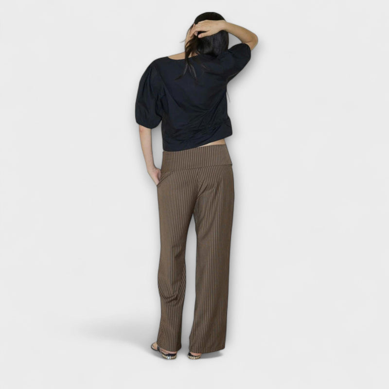 Julia - Pantaloni Rayati Pieghevoli