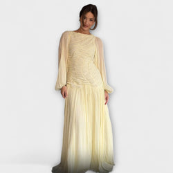 Elegante Vestito Lungo con Pieghe