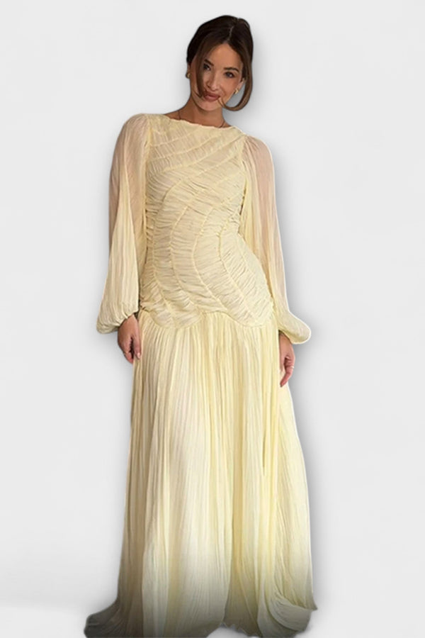 Elegante Vestito Lungo con Pieghe