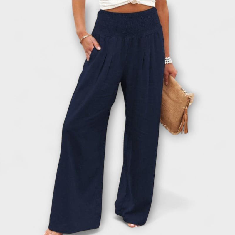 Thearya - Pantaloni larghi e casual in lino
