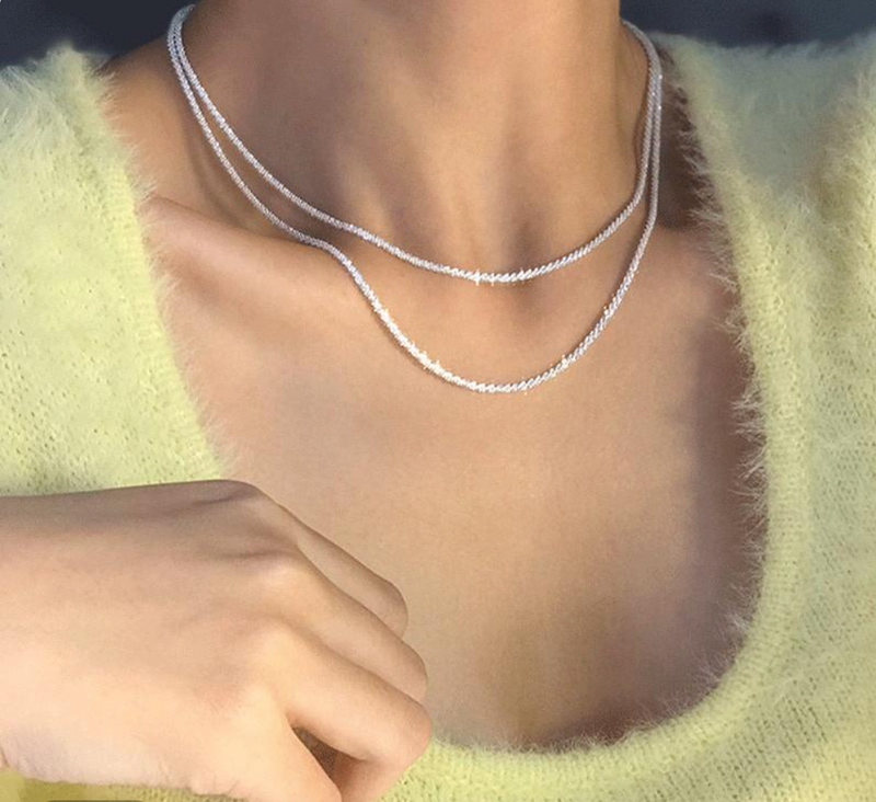 Collana di luce stellare in argento - Set