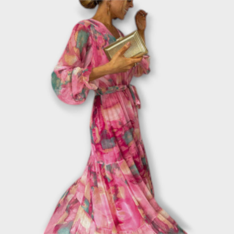 Evelyn - Vestito Maxi Aquarelle Dream