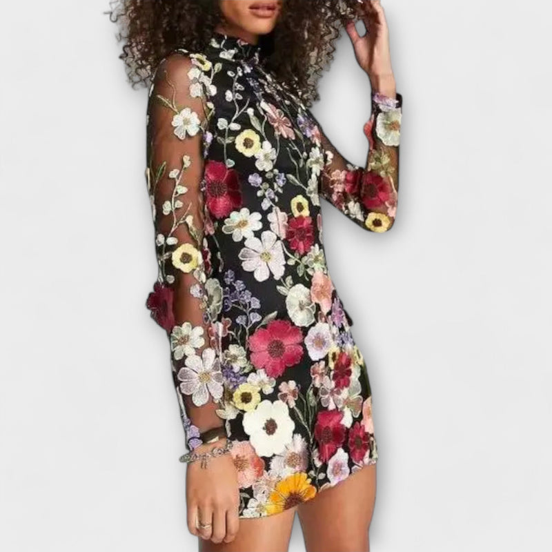 Dolores - Vestito con stampa floreale in 3D