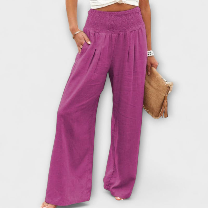 Thearya - Pantaloni larghi e casual in lino