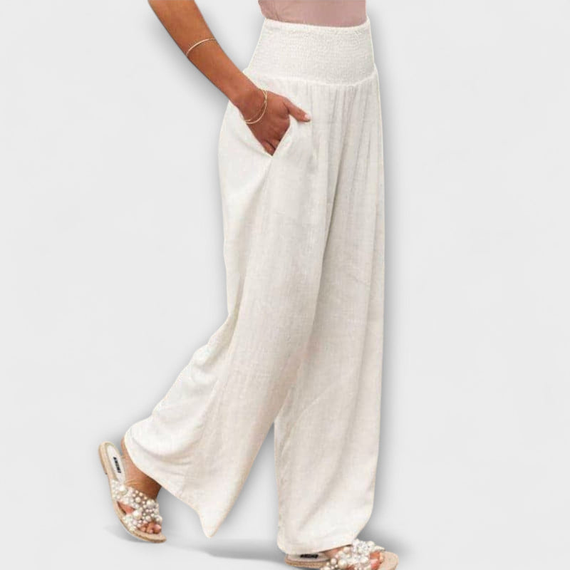 Thearya - Pantaloni larghi e casual in lino