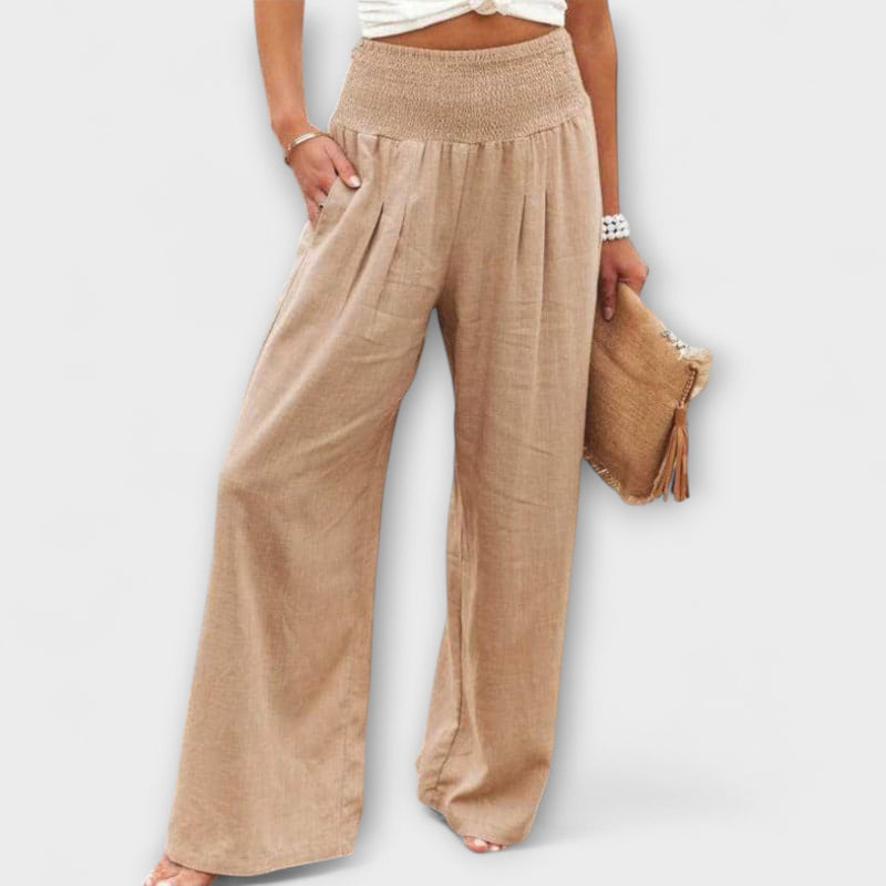 Thearya - Pantaloni larghi e casual in lino