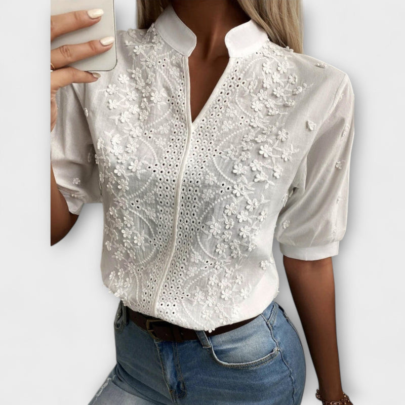 Élise - Blusa Mila con squisito ricamo