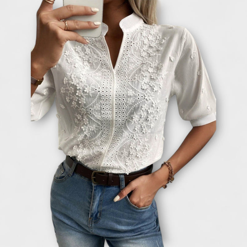 Élise - Blusa Mila con squisito ricamo