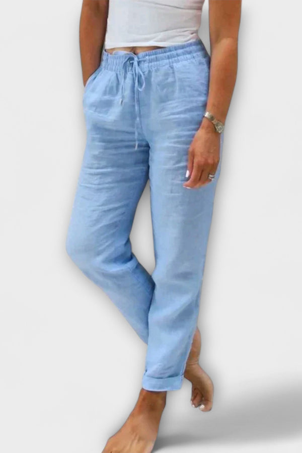 Stacy - Pantaloni leggeri in lino