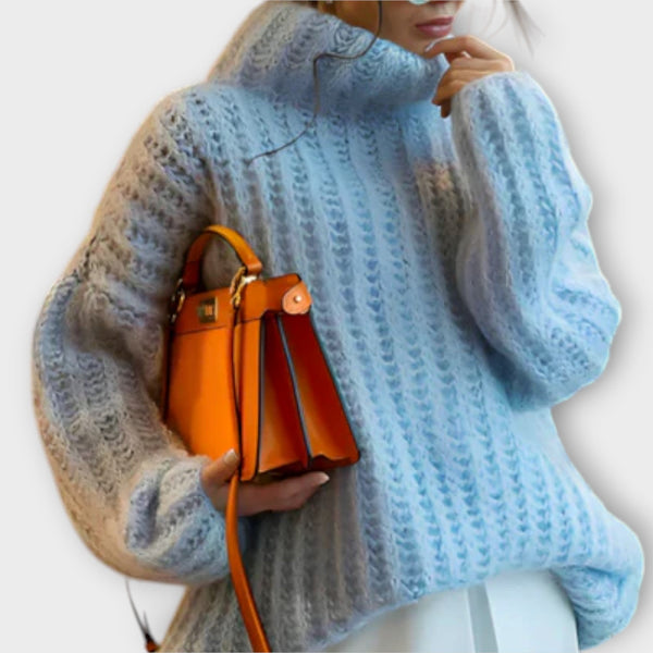 Paulina - Maglione con cappuccio da donna a manica lunga morbido