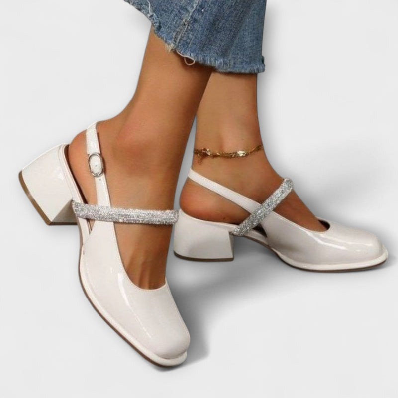 Celandra - Mary Janes con fasce lucide e tacco a blocco