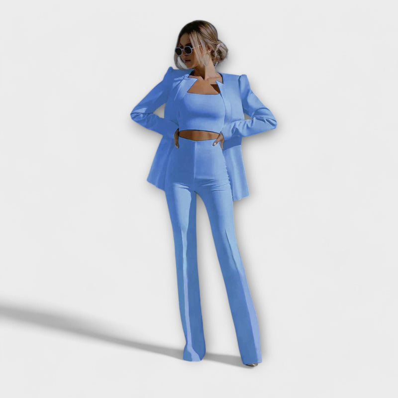 Selina - Completo elegante di 3 pezzi (Blazer, Top, Pantaloni)