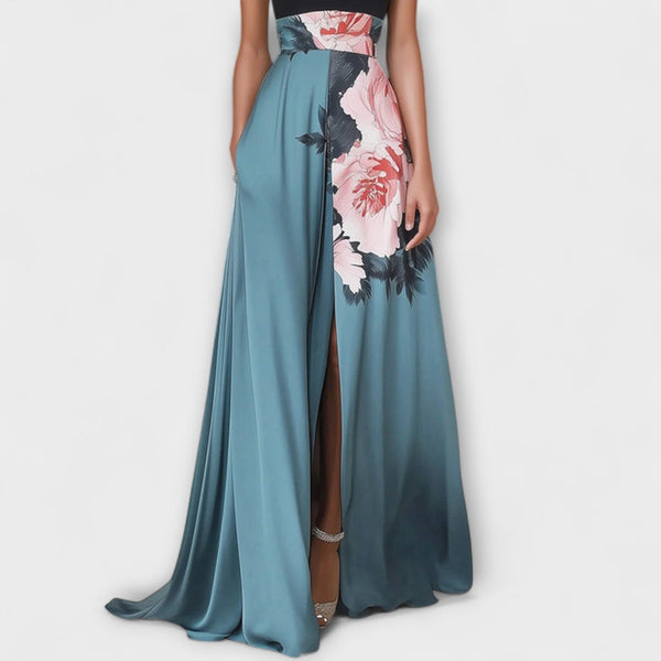 Natalie - Vestito Maxiflorale a Taglio A