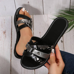 Sandali Leopardo con Cinghie Incrociate