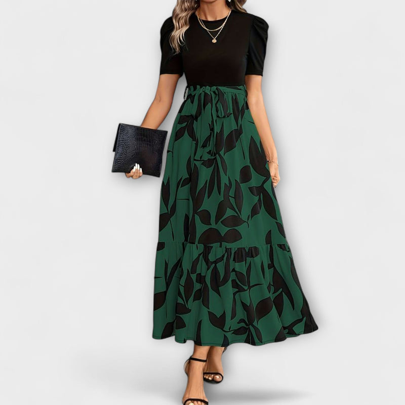 Luna - Vestito estivo con stampa floreale e scollo rotondo