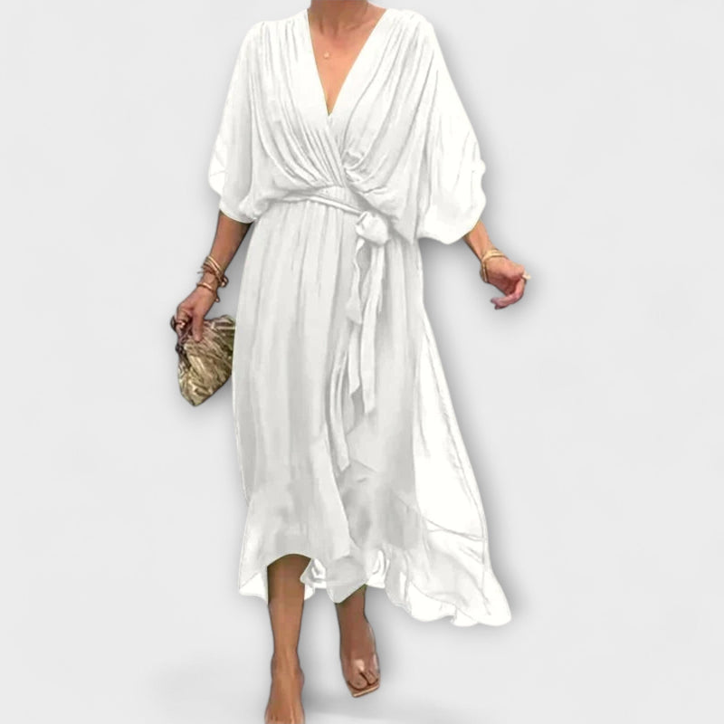 Amoura - Abito in georgette con scollo a V