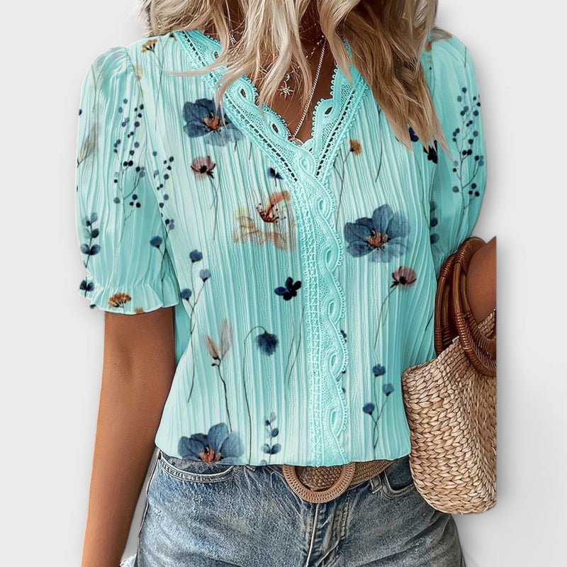Emily - Blusa alla moda con scollo a V