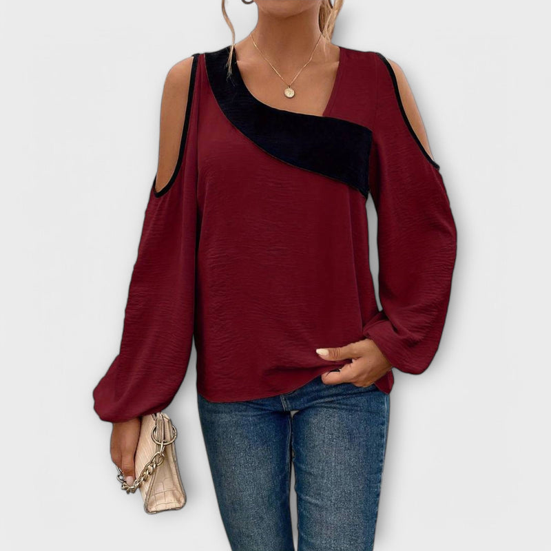 Scarlett - Blusa con scollo quadrato