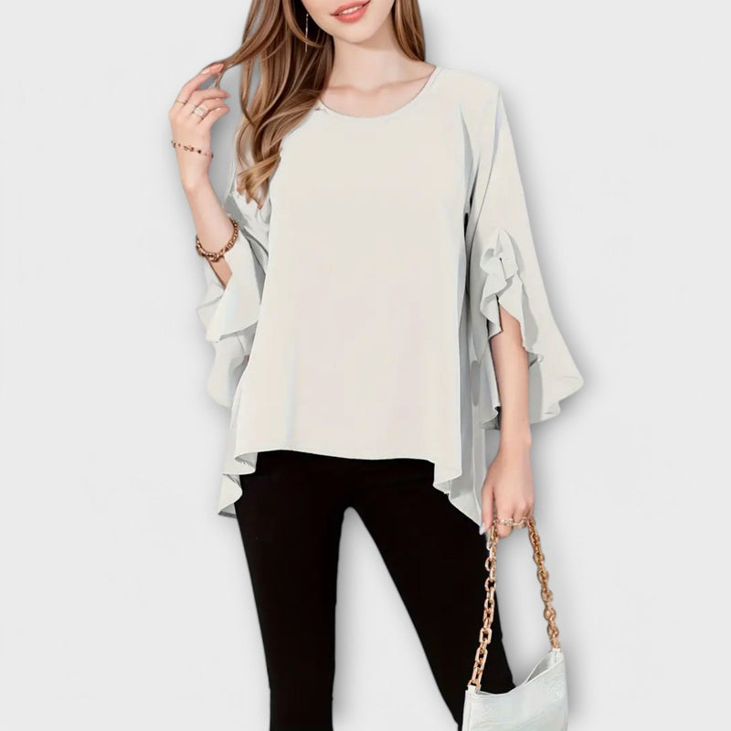 Aria - La blusa primaverile perfetta con collo rotondo