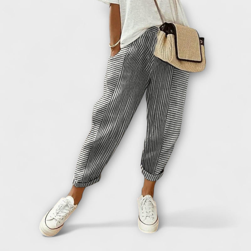 Sanne - Pantaloni a righe comodi