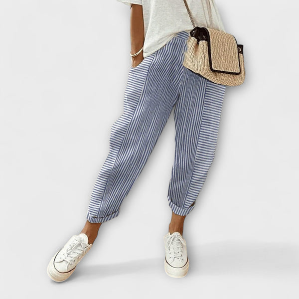 Sanne - Pantaloni a righe comodi