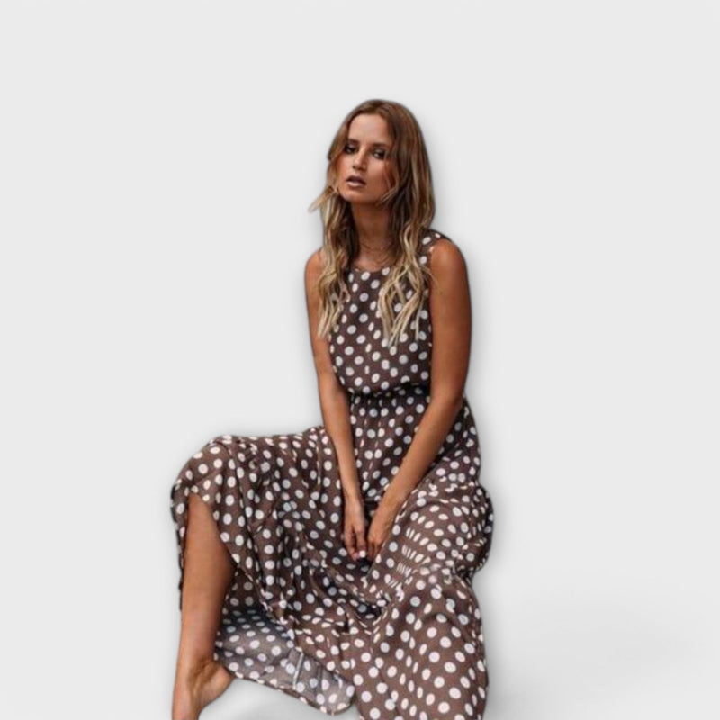 Danae - Vestito Midi Boho a Pois
