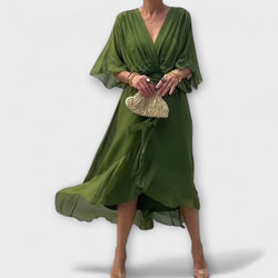 Amoura - Abito in georgette con scollo a V