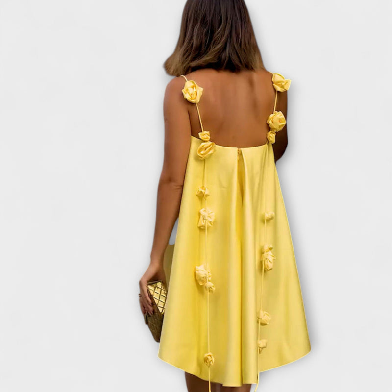 Jordan - Elegante vestito mini senza maniche con stampa floreale