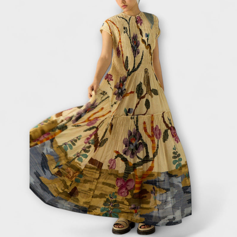 Amara - Vestito plissettato con stampa animale