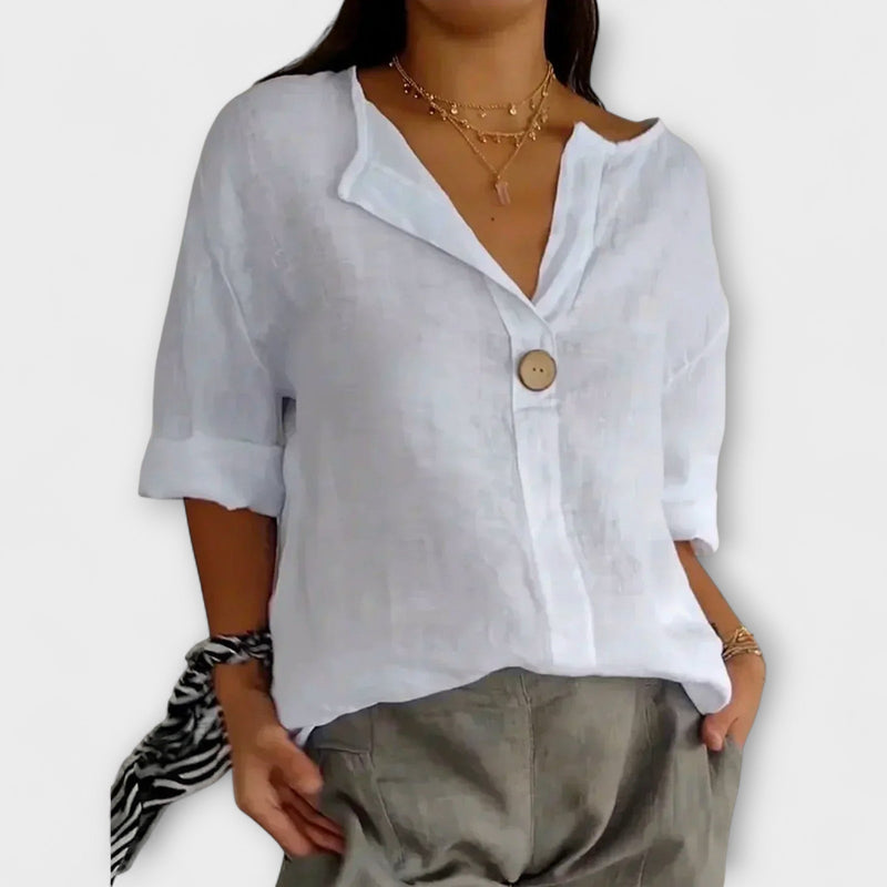 Nicole - Blusa elegante con scollo a V
