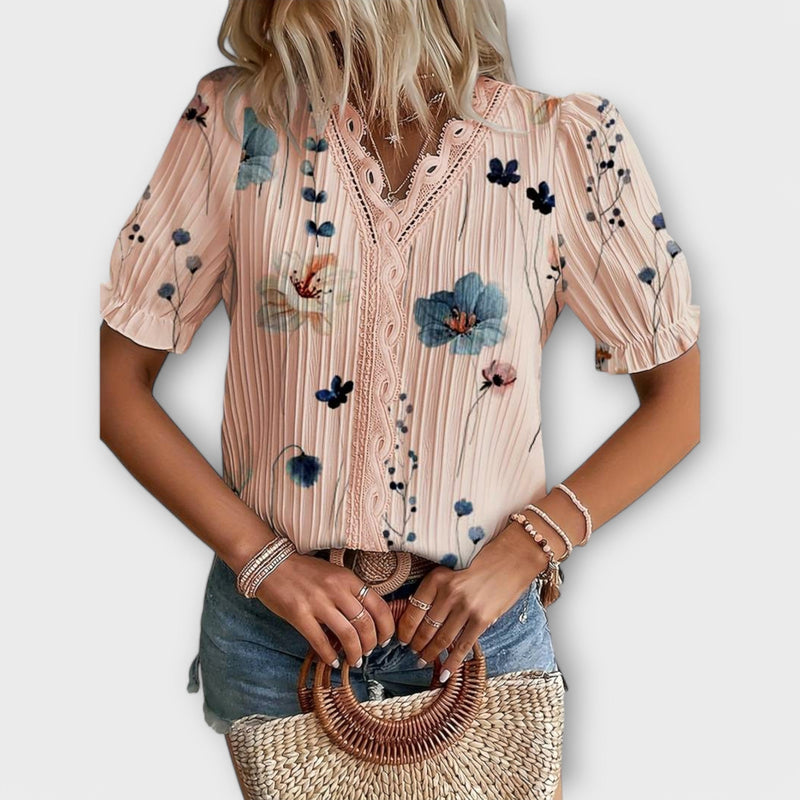 Emily - Blusa alla moda con scollo a V
