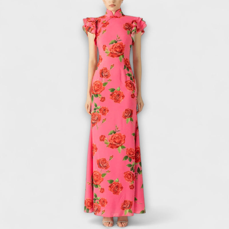 Luna - Vestito maxi con stampa floreale