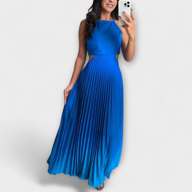 Haven - Elegante vestito maxi con spalline e degradé