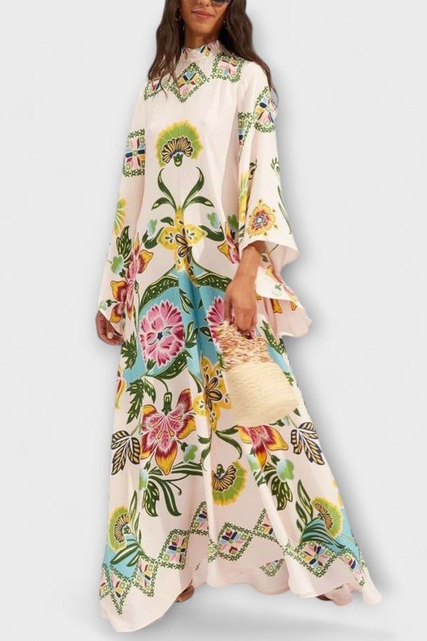 Lisa - Elegante maxidress con stampa floreale e design fluido