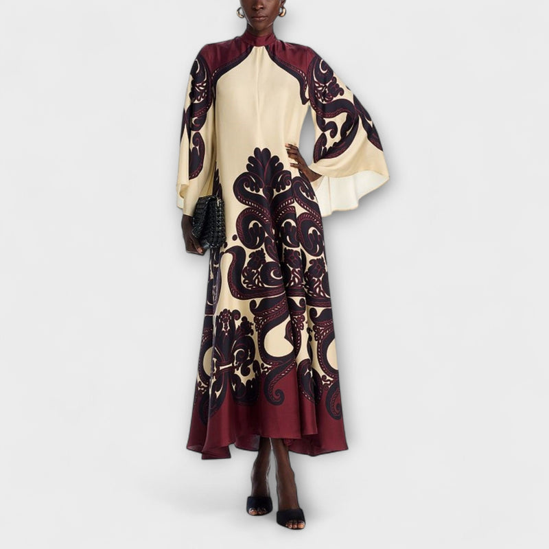 Lucy - Vestito maxi stampato in grenadilla per un'eleganza senza sforzo