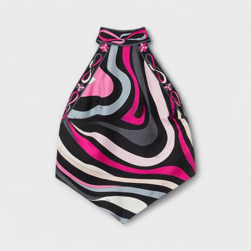 Everly - Completo top halter e gonna midi asimmetrica