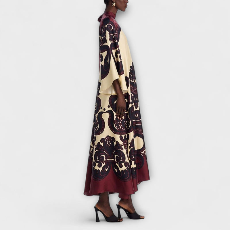 Lucy - Vestito maxi stampato in grenadilla per un'eleganza senza sforzo