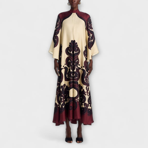 Lucy - Vestito maxi stampato in grenadilla per un'eleganza senza sforzo