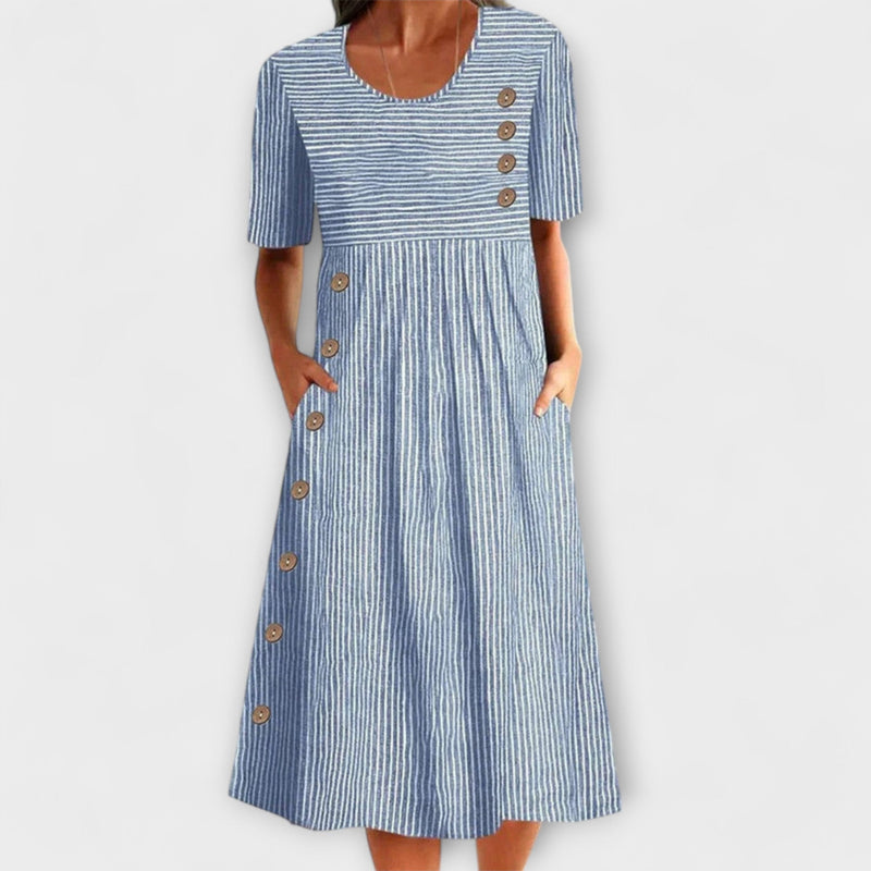 Luisa – Vestito Midi Premium a Righe