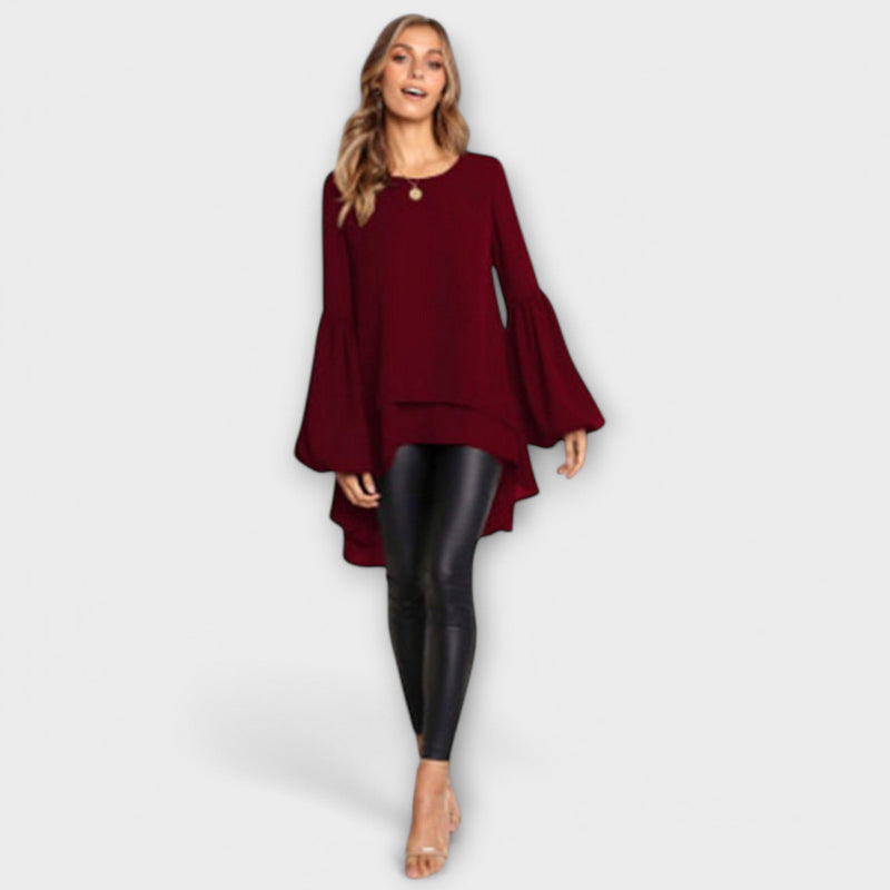 Aria - La blusa primaverile perfetta con collo rotondo